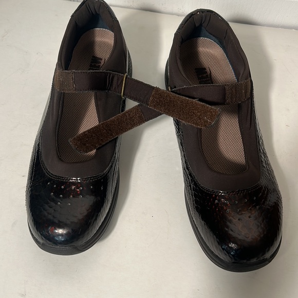 DREW ROSE MARY JANE WOMEN BROWN CROC LEATHER UPPER COMFORT SHOES in size 11m - Picture 7 of 11